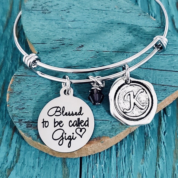 Blessed to be, called Gigi, Gigi, Silver Jewelry, Silver Bracelet, Charm Bracelet, GiGi Gift, GiGi Jewelry, GiGi Bracelet, Gift for Gigi