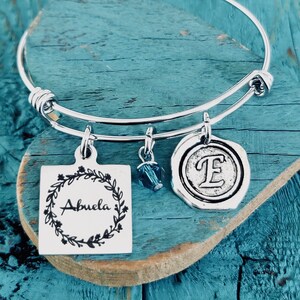 Abuela, Spanish, Grandma, Grandmother, Silver Bracelet, Gifts for, Abuela Gift, Silver Jewelry, Grandma Charm Bracelet, New Grandma, Gifts,