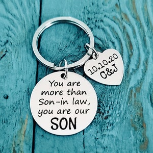 You are more than, son in law, Son in law Gifts, Silver Keychain, Silver Keyring, Son in law keyring, Groom, stainless steel, Gifts for