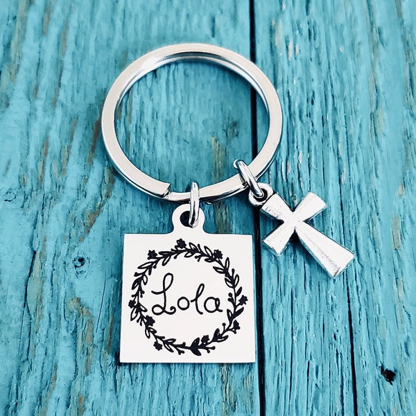 Lola, Filipino Grandma, Philippine, Filipino, Philippines, Lola Keychain, Lola Jewelry, Lola Gift, Silver Keychain, SIlver Keyring Gift for