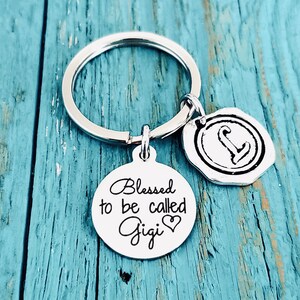 Bendecido por ser, llamado Gigi acero inoxidable, Gigi, joyería de plata, llavero de plata, llavero de plata, regalo GiGi, joyería GiGi, regalo para Gigi