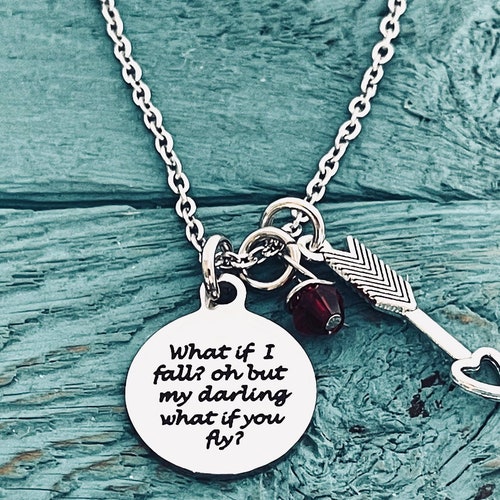 What If I Fall Oh but My Darling What If You Fly Stamped Etsy