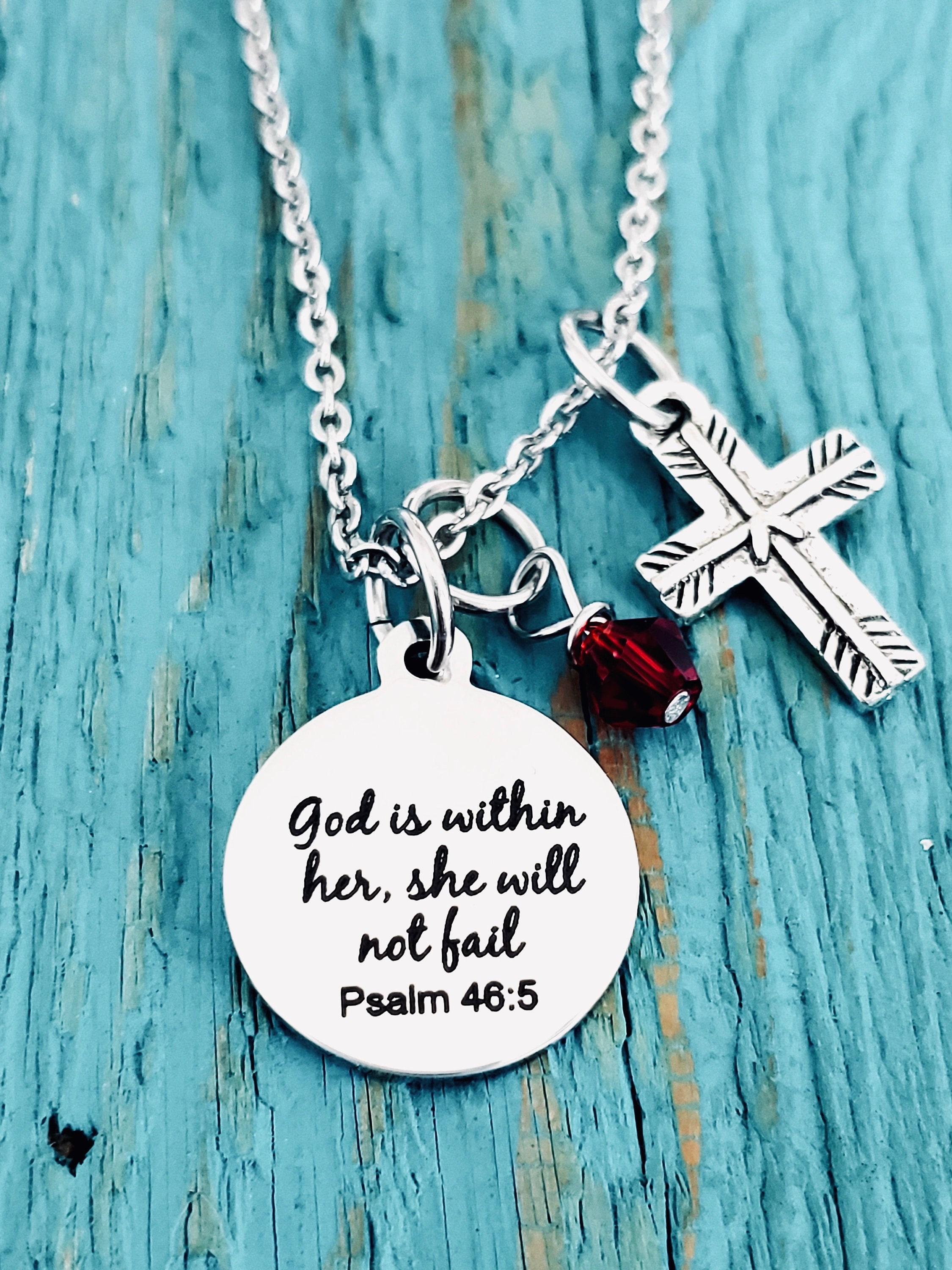 God is within her she, will not fail Psalm 46:5, Christian, Charm…