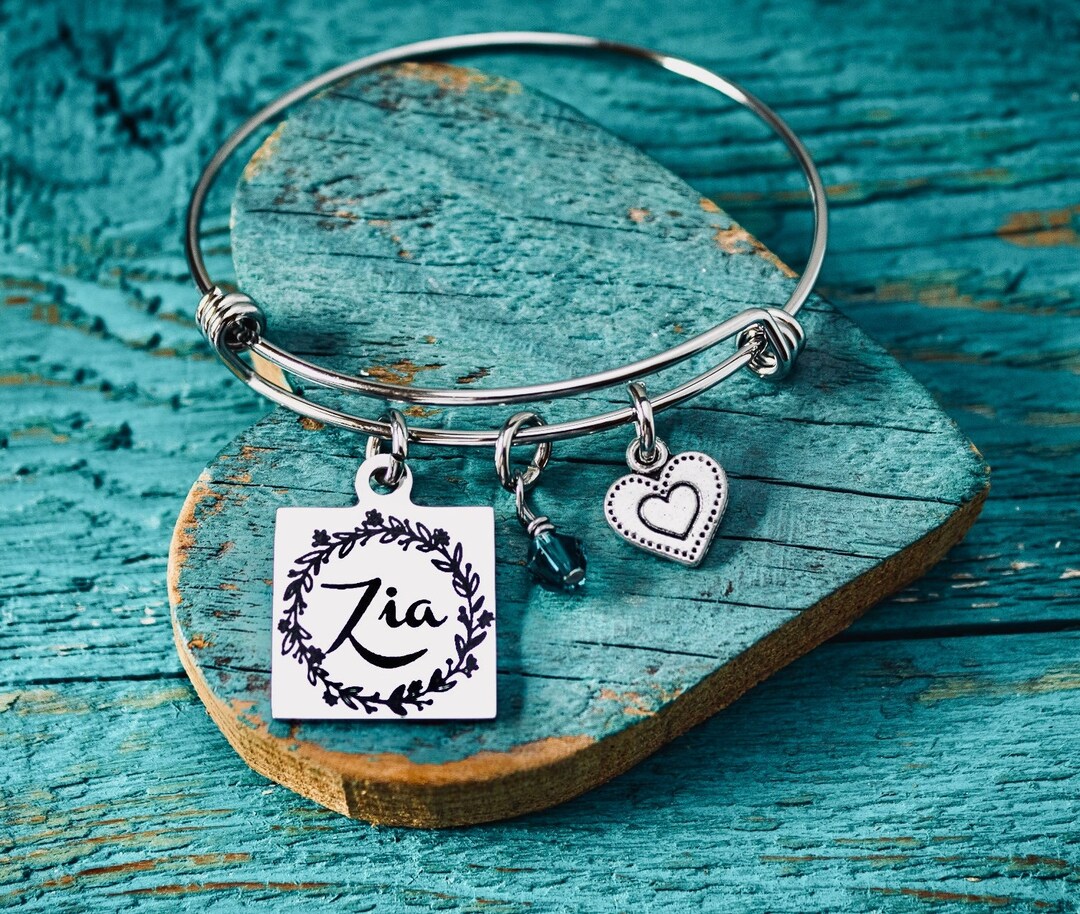 Zia, Italian Aunt, Italian Jewelry, Silver Bracelet, Gifts For, Zia