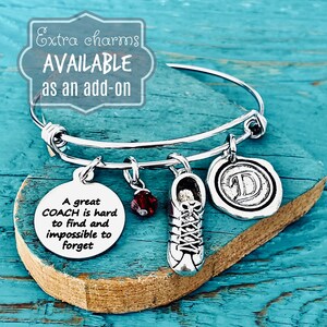 A great coach is hard to find and impossible to forget, Number 1 Coach Gift, Personalized Coach Bracelet, Gift for Coach, Track Coach, Gifts image 3