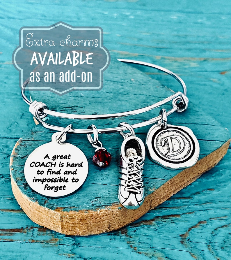 A great coach is hard to find and impossible to forget, Number 1 Coach Gift, Personalized Coach Bracelet, Gift for Coach, Track Coach, Gifts image 3