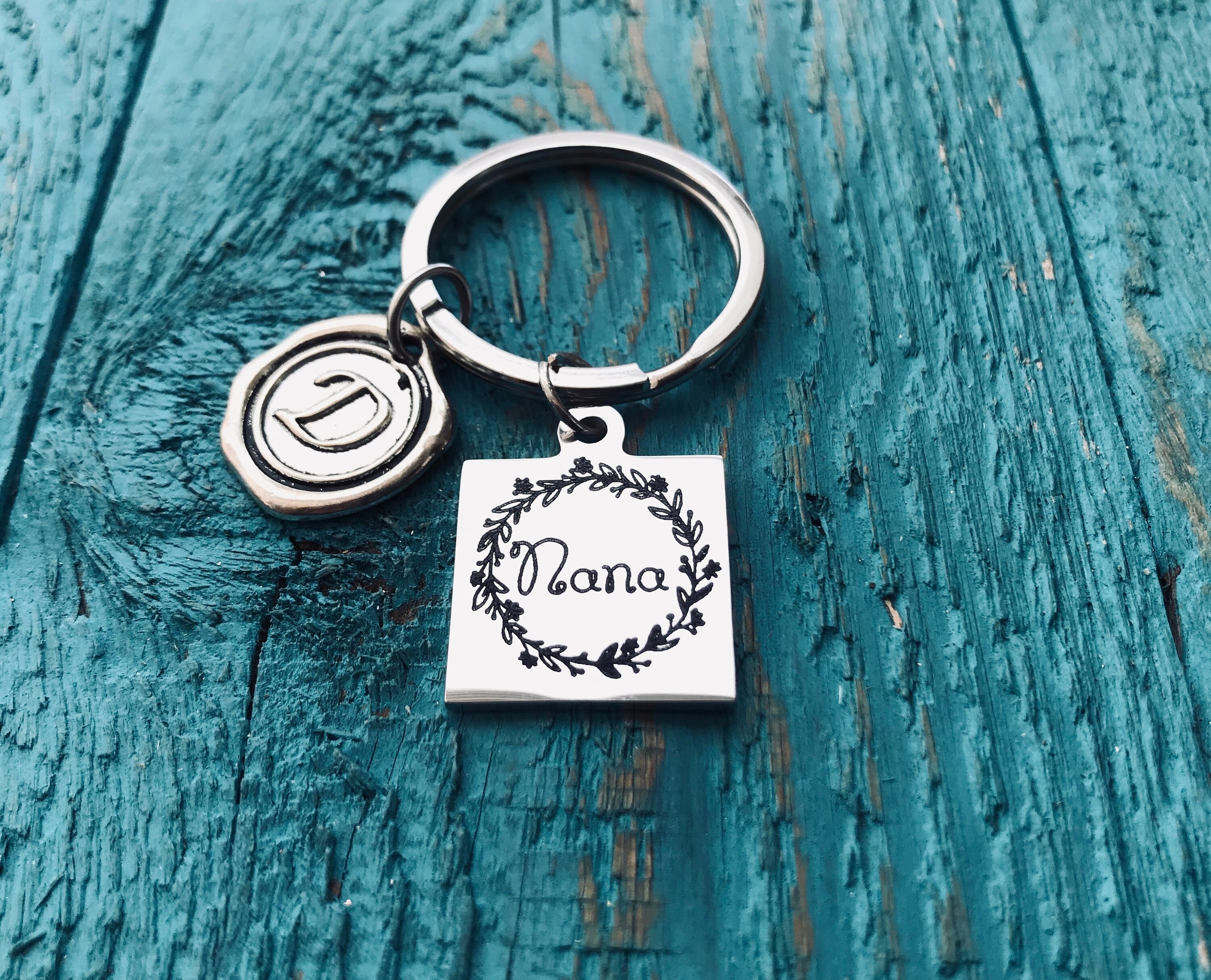 Nana Nana Keychain Silver Keychain Nana Gift Nana Jewelry Etsy