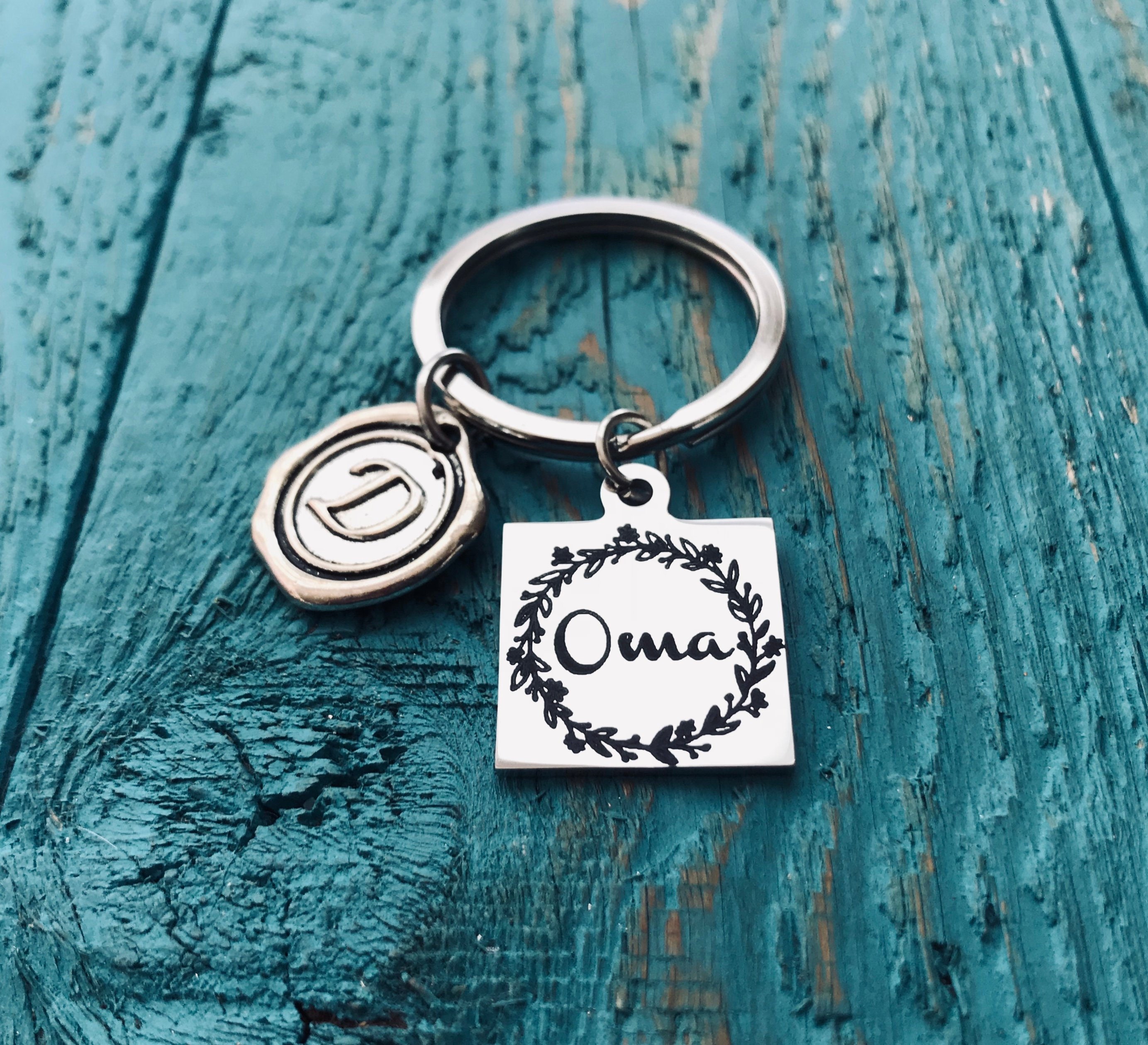 OMA, German, Grandma, Gran, Silver Keychain, Gifts For, Oma Gift ...