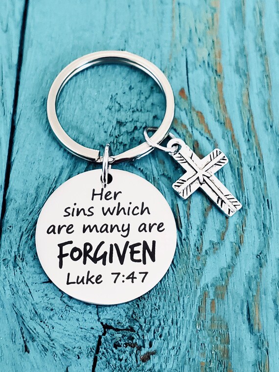 Luke 7:47 Her sins which are many are forgiven Scripture | Etsy