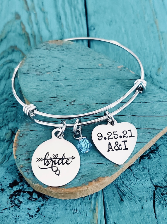 Bride, Bridal Shower, Wedding Jewelry, Wedding Day, Gift for Bride, Silver  Bracelet, Charm Bracelet, Silver Jewelry, Gifts For, Keepsake - Etsy