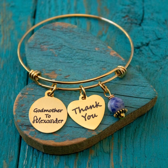 Godmother Personalized Godmother Jewelry Godmother Bracelet God Mother Gift From Godchild GOLD Bracelet Charm Bracelet Gifts For Etsy