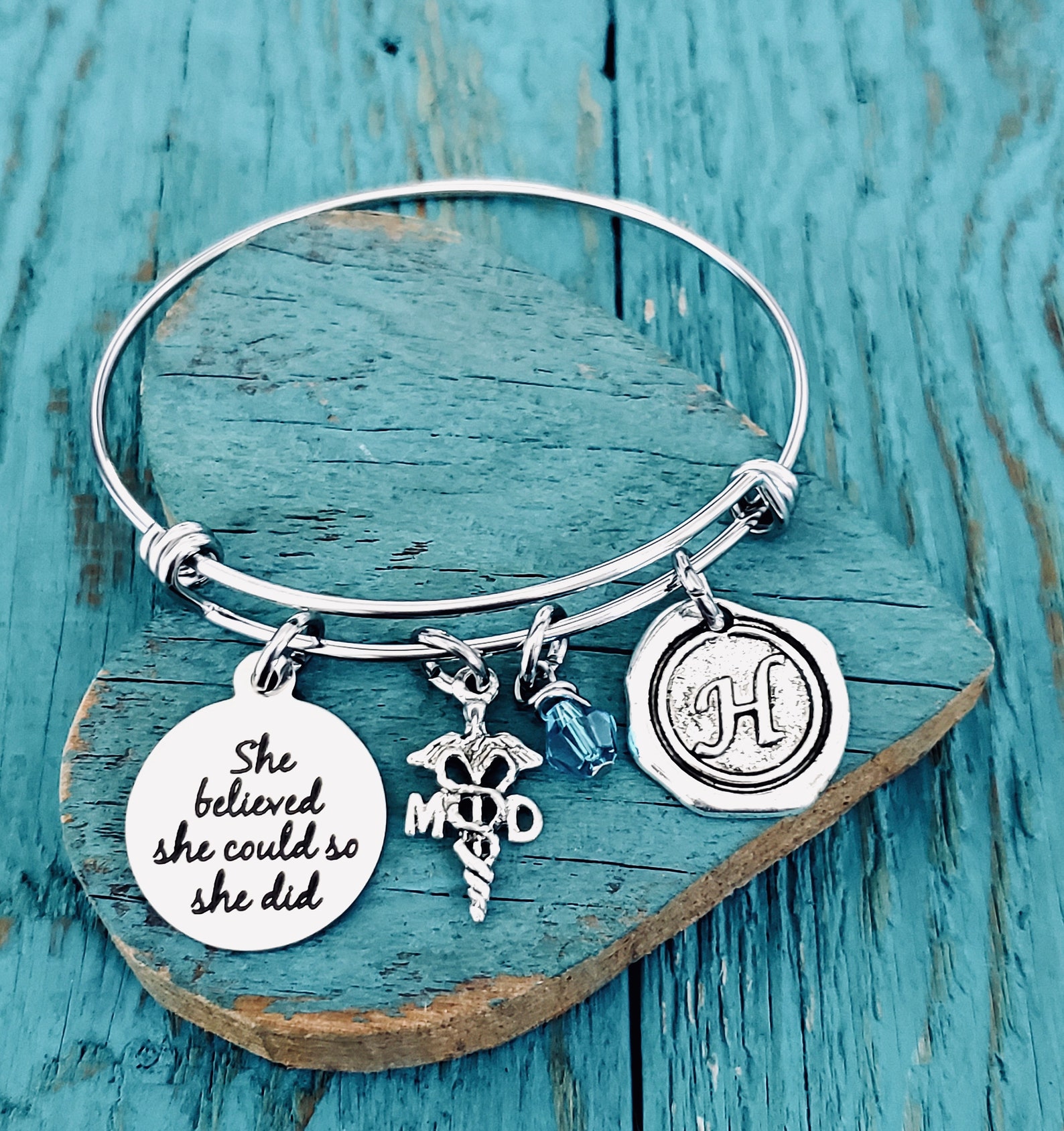Doctor bracelet doctor jewelry. Doctor Charm MD MEDICAL Etsy