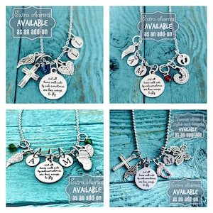 Not all twins, walk side by side, Mom of angels, Angel twins, Mom of twins, Silver Necklace, Charm Necklace, Twins Memorial, Twin sister bild 3