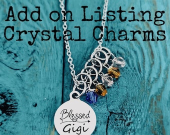 ADD-ON CHARM, Additional, Drop Charms, Birthstone Charm, Crystal charm, 6mm Crystal, This is to add to a current order we are making for you