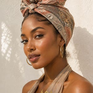 Leopard Print Hair Wrap Satin Cowrie Shell Square Head Scarf Versatile Neck Tie Handbag Purse Accent Gift Cultural Animal