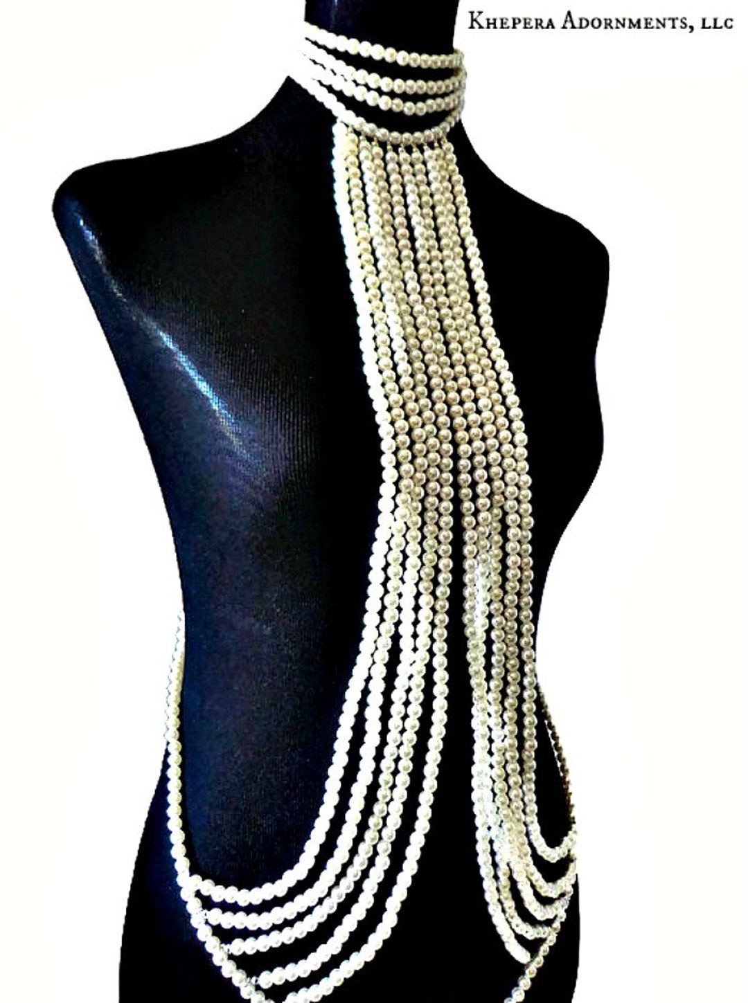 Glass Pearl Body Beads Body Pearls Body Chain Pearl Etsy