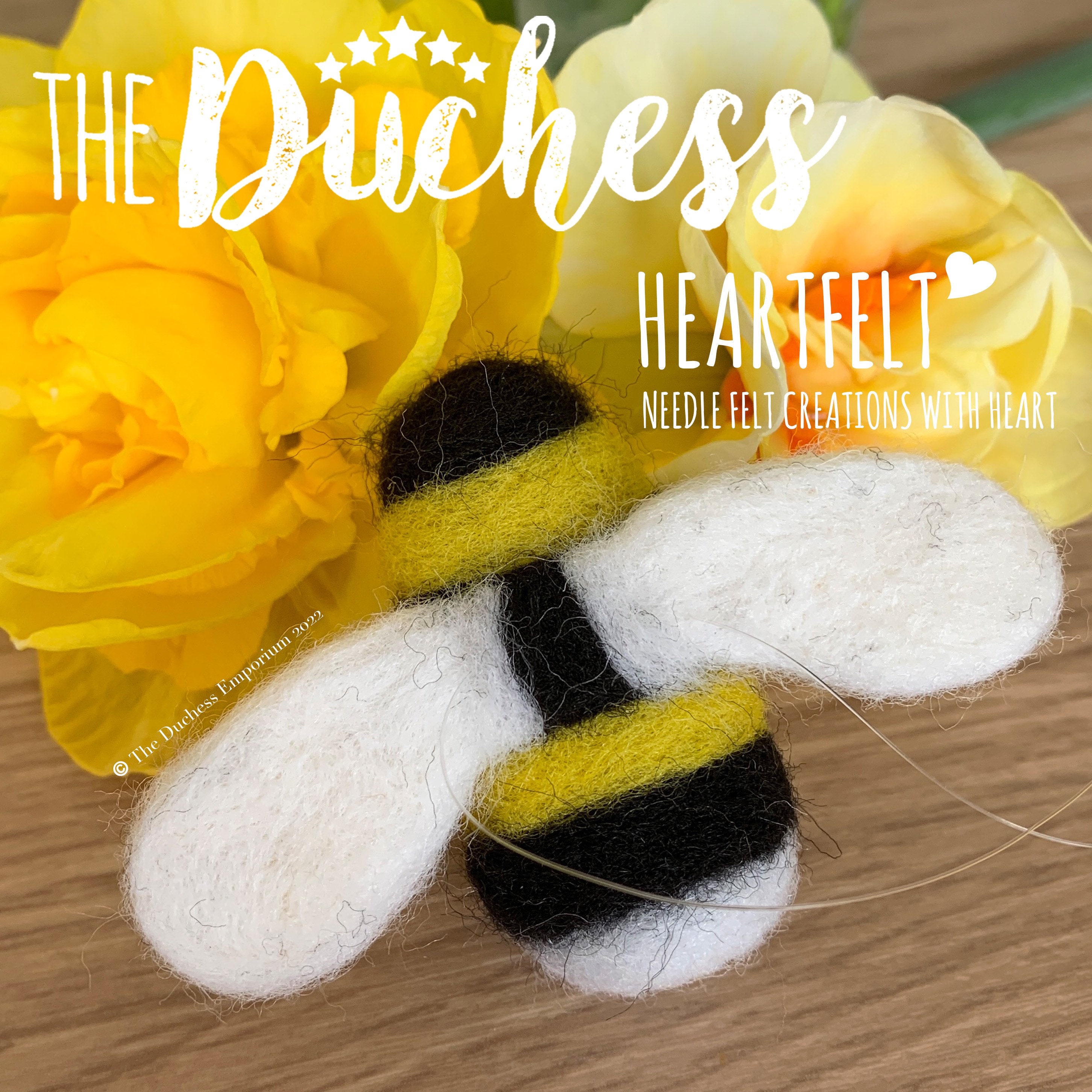 Needle Felt Bee/bee Happy/bee/bee  Gift/happy/bright/cheerful/bumblebee/gift/family/friend/heart/handmade/cute/needle  Felt/wool -  Australia