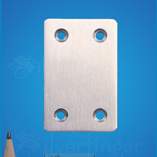 MENDING PLATES x 10 Joining Bracket Support Braces Flat Metal Connectors Stainless Steel