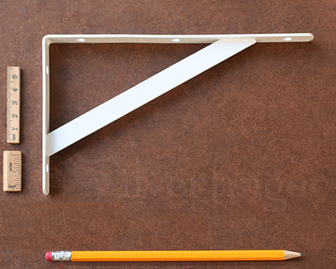 2x SHELF BRACKETS Book Shelf Bracket Steel Metal Storage Shelving