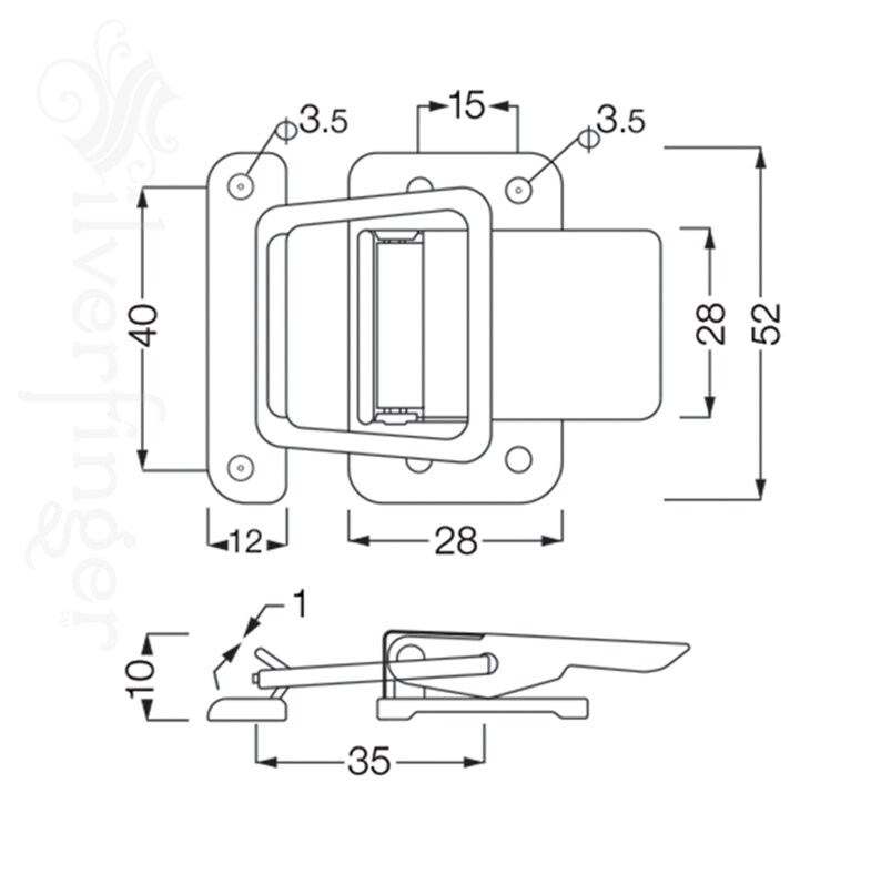 x2 pcs Paired Toggle Latches Catch Chest Suitcase Boxes Buckles Trunk Lock Metal Toggle Hasp Latches with Screws image 5