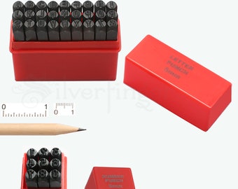2 x 36pc Sets of  5mm Letter + Number Stamps — Steel Metal Punch Die Stamping Tools