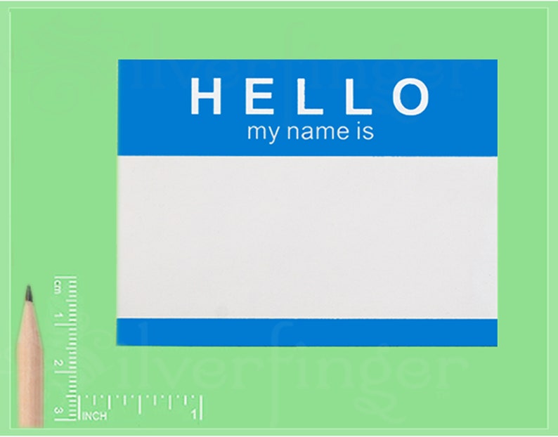 100 Labels HELLO My Name is Name Tag ID Badge Stickers Peel & Stick ...