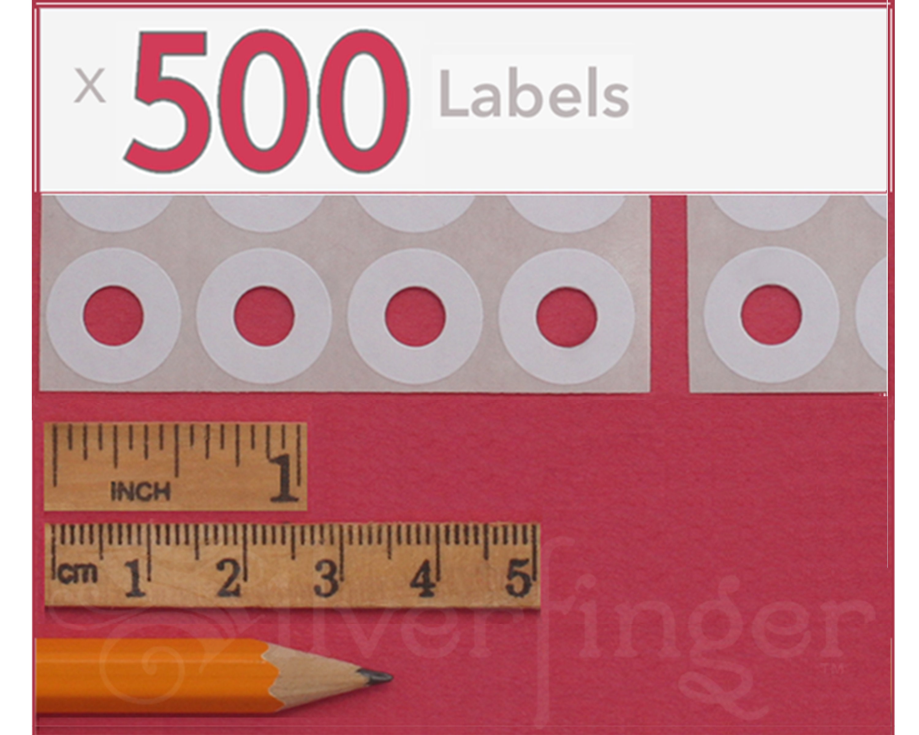 500ct Paper Hole Reinforcements — Label Sticker Binder Ring Punch