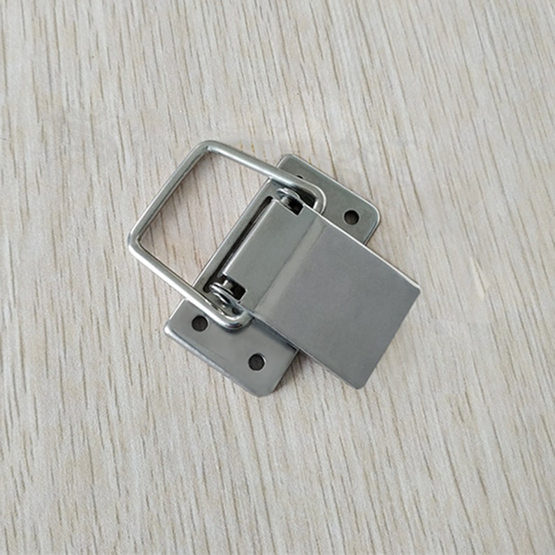 x2 pcs Paired Toggle Latches Catch Chest Suitcase Boxes Buckles Trunk Lock Metal Toggle Hasp Latches with Screws image 7