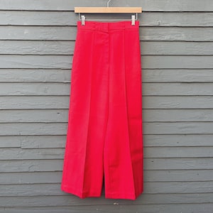 1970年代 ブロンソン・オブ・カリフォルニア ハイウエスト ブライトレッド ワイドレッグパンツ