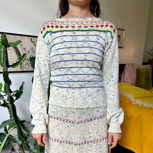 Vintage Helen Sue Knit Sweater and Skirt Set