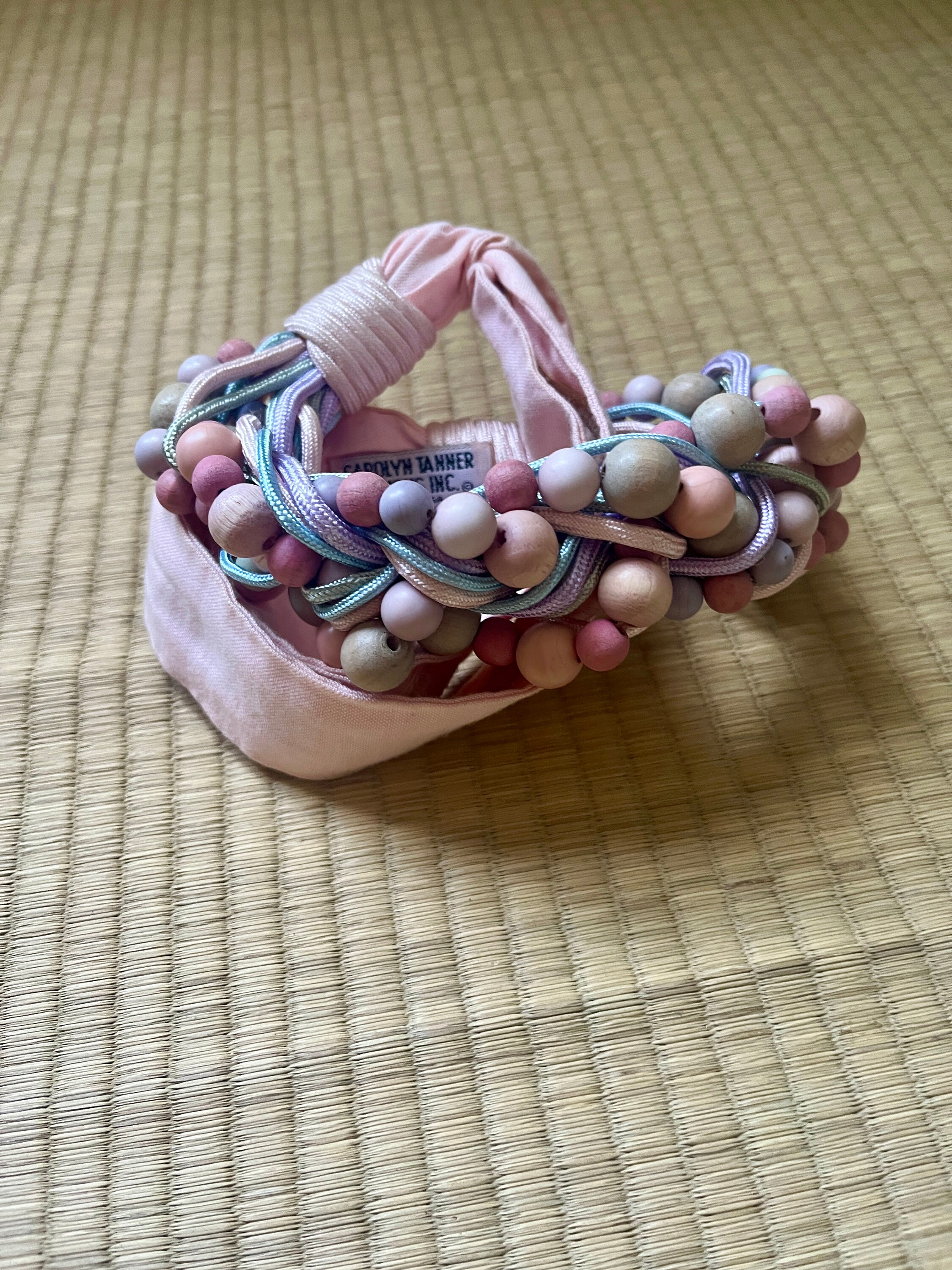 1980s Carolyn Tanner Inc Braided Belt With Pastel Beads - Etsy