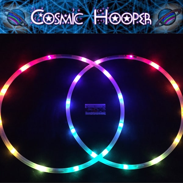 5/8" Polypro Mini LED Hoops - Rainborion's Belt 12 different colors! 12 LEDs in each mini hoop