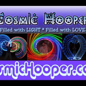 Rainborion's Belt LED Hoop from Cosmic Hooper - 12 colors / 24 LEDs, 3/4" or 5/8" HDPE or polypro tubing image 3