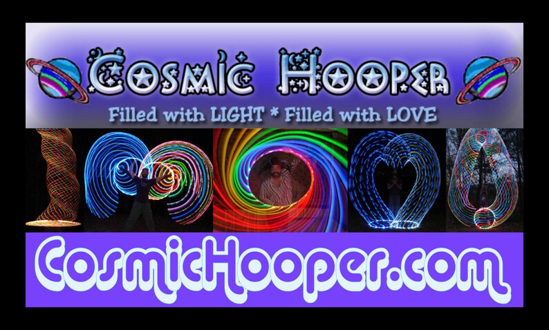 Rainborion's Belt LED Hoop from Cosmic Hooper - 12 colors / 24 LEDs, 3/4" or 5/8" HDPE or polypro tubing image 3