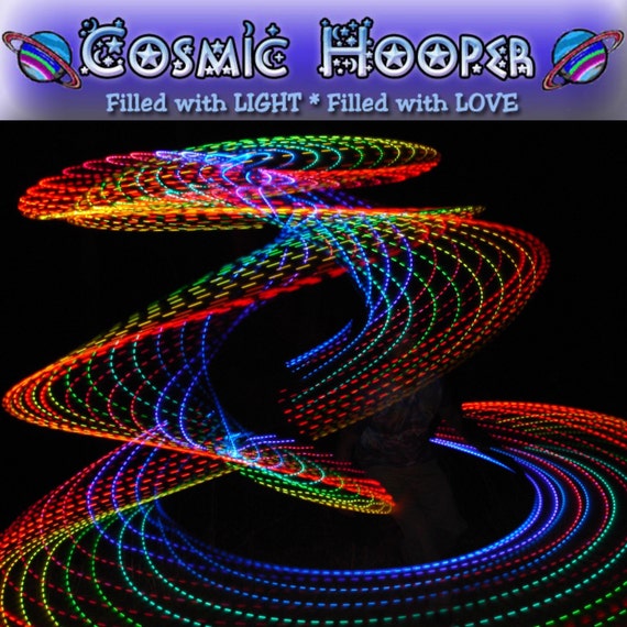 Rainborion's Belt LED Hoop from Cosmic Hooper - 12 colors / 24 LEDs, 3/4" or 5/8" HDPE or polypro tubing