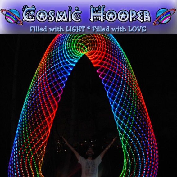 Rainborion's Belt LED Hoop from Cosmic Hooper - 10 colors / 20 LEDs, 3/4" or 5/8" HDPE or polypro tubing