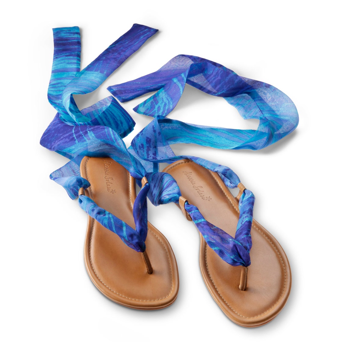 flat sandals with ribbon ankle wrap