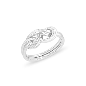 Vintage Sterling Silver Rope Knot Ring Size 9 - Etsy