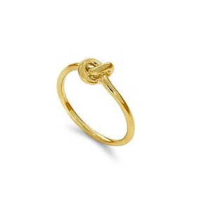 14k solid gold knot ring. love knot ring.