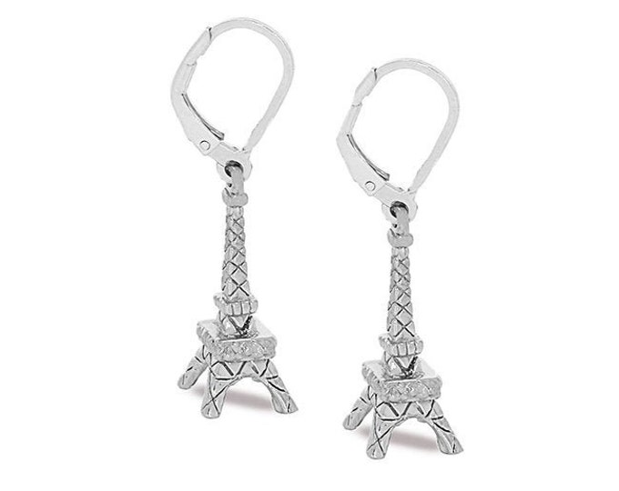 Pendientes de plata de ley de la Torre Eiffel. Pendientes de torre Eiffel, París, pendientes de lujo.