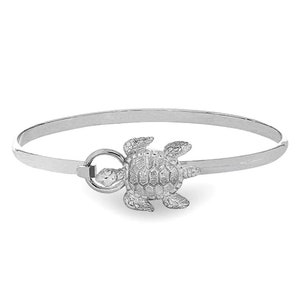 Sterling Silver Seaturtle Hook Bangle.