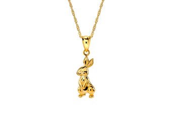 Wholesale available Good for Necklace Pendant only Bracelet Healing Crystal Bunny Charm with 14K gold plate copper wire