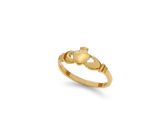 14 k massives gold Baby claddagh Ring. Kinderring, Baby-Schmuck.