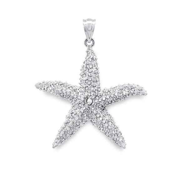 Sterling Silver Starfish Pendant: Sealife Jewelry Charm