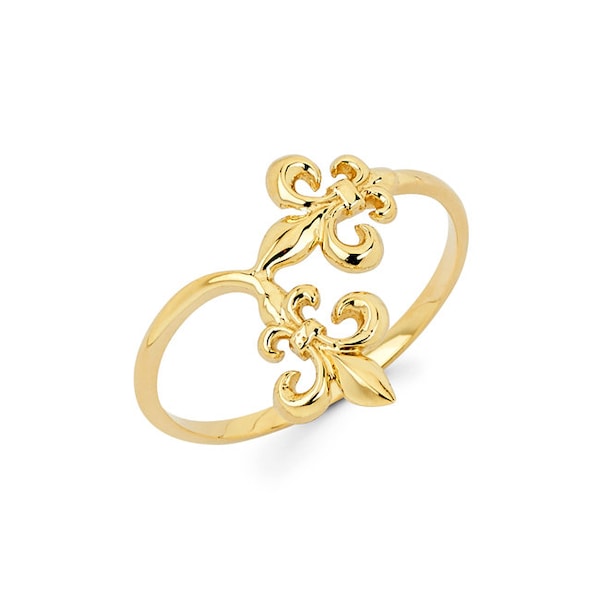 14k Fleur De lis Ring, Fleur de  lis ring, Fleur de lis jewelry, Gold Fleur de lis, 14k Fleur de lis, Dainty Jewelry