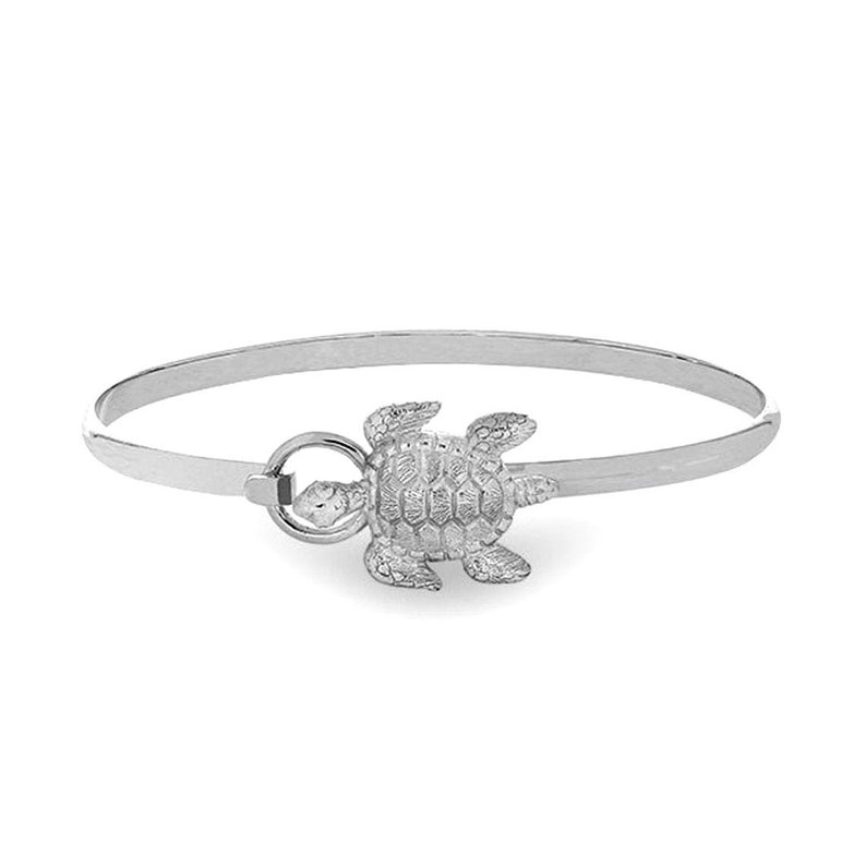 Sterling Silver Seaturtle Hook Bangle.