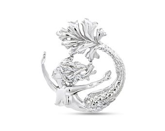 Sterling Silver Mermaid Pendant: .925 Silver Slide