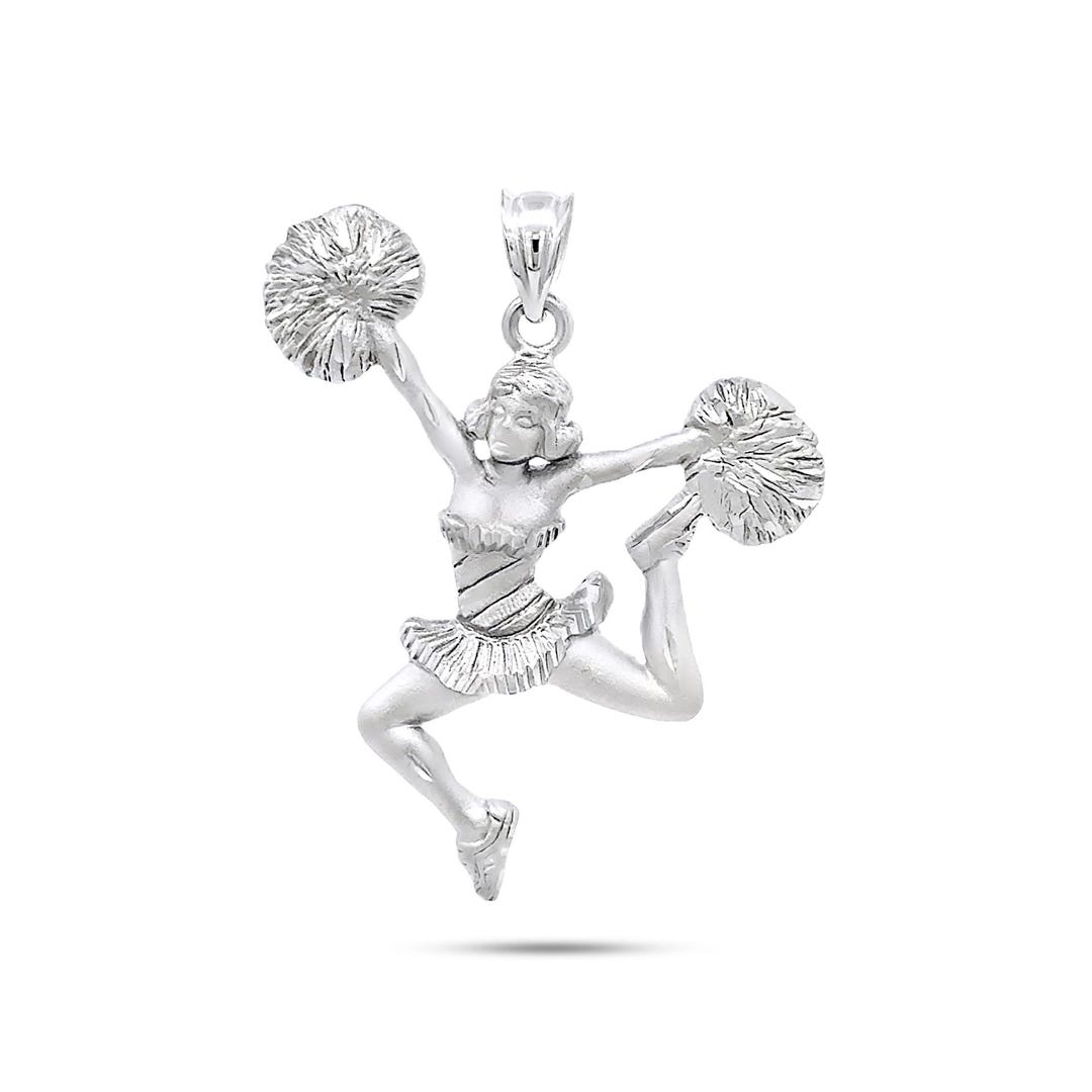Ciondolo In Argento Sterling 925 Con Scritta 'Love To Cheer' Per Bracciali O Collane – Tema Cheerleader