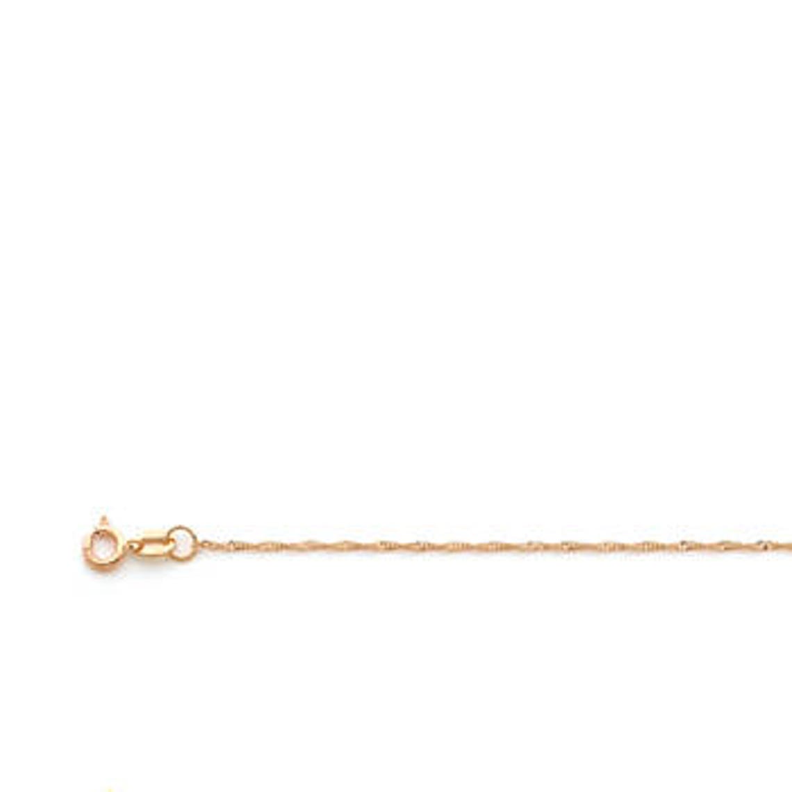 14K Solid Gold Singapore Chain – Yellow, White & Rose Gold in Two ...