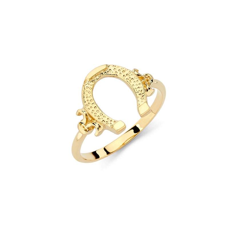 14K Gold Horseshoe Ring Gold Ring Horseshoe Ring Horseshoe | Etsy